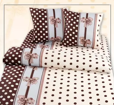 Комплект из бязи семейный Удача (коричневый)