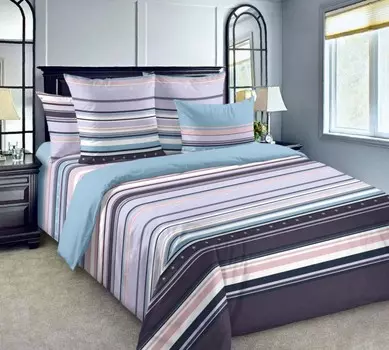 Комплект из перкаля 2 сп. европростынь Адриан