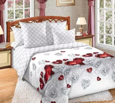 Комплект из перкаля 2 сп. европростынь Драгоценность