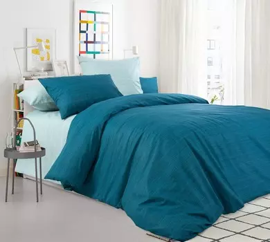 Комплект из перкаля 2 сп. европростынь Изумрудная зелень