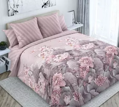 Комплект из перкаля 2 сп. европростынь Лотосы