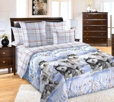 Комплект из перкаля 2-спальный Хаски