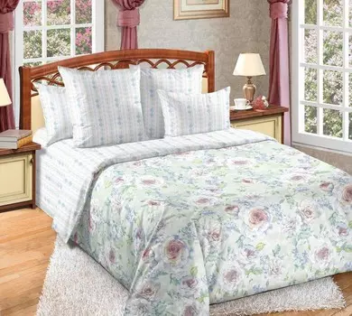 Комплект из перкаля евро Белая роза