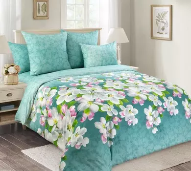 Комплект из перкаля евро Яблони в цвету