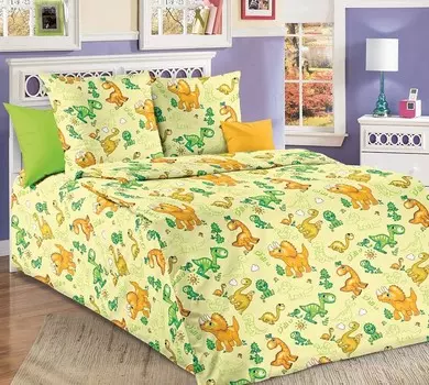 Комплект из перкаля ясельный Динозаврики зк