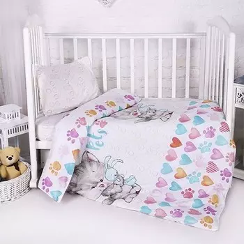 Комплект из перкаля ясельный Котенок