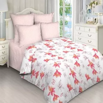 Комплект из поплина 1,5-спальный Цветочный мотив