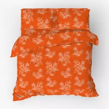 Комплект из поплина 2 сп. европростынь Ананасы