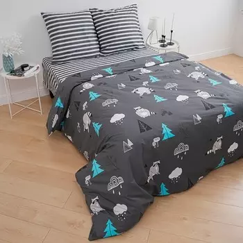 Комплект из поплина 2-спальный Еноты от