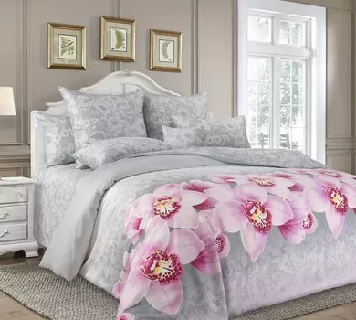 Комплект из сатина 1,5-спальный Аромат орхидей