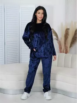 Костюм бархатный Аклима (синий)