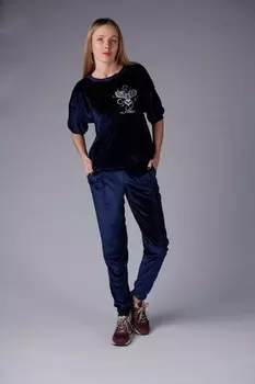 Костюм бархатный Тамика (синий) рр