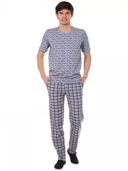 Костюм мужской Денис (голубые надписи)