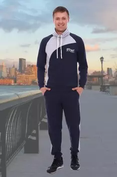 Костюм мужской Фрэнсис (сине-серый)