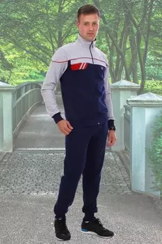 Костюм мужской Вилли (серо-синий)