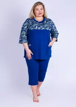 Костюм трикотажный Александрина (синий) рр