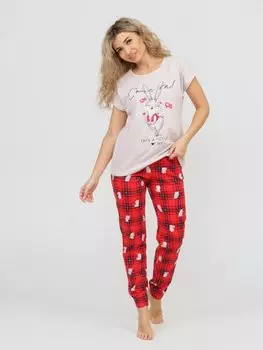 Костюм трикотажный Кактус (красная клетка)