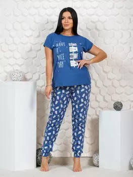 Костюм трикотажный Кактус (синий)