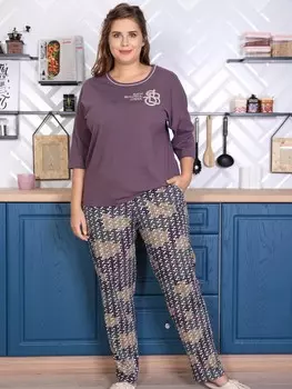 Костюм трикотажный Литера (баклажановый)