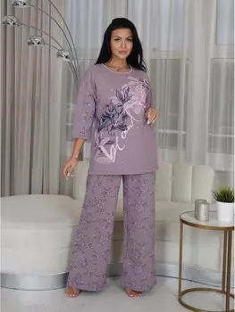 Костюм трикотажный Макута (розовые цветы)