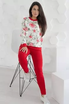 Костюм трикотажный Меланья (красный)