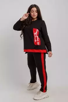 Костюм трикотажный Нерисса (черно-красный) рр