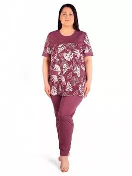 Костюм трикотажный Пальма (брусничный)