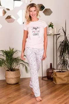 Костюм трикотажный Печенье (розовый)