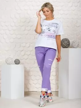 Костюм трикотажный Понедельник (лиловый) рр