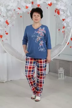 Костюм трикотажный Зелла (клетка) рр