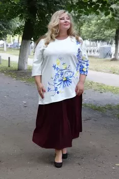 Костюм трикотажный Зоя (бело-бордовый) рр