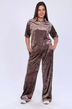 Костюм велюровый Алдония (коричневый)