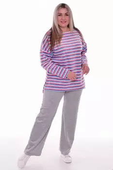 Костюм велюровый Дебора (серый) рр