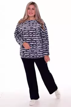 Костюм велюровый Дебора (темно-синий)