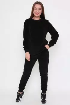 Костюм велюровый Донатин (черный)