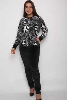 Костюм велюровый Каприс (черный) рр