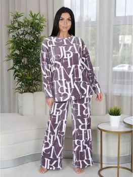 Костюм велюровый Ливаза (кофейный)