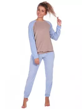 Костюм велюровый Маландра (голубой)