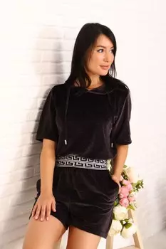 Костюм велюровый Примроуз (графитовый)