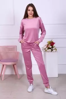 Костюм велюровый Рельеф (розовый)