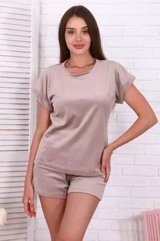 Костюм велюровый Шанталь (бежевый)