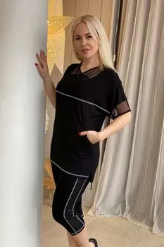 Костюм вискозный Эсмира (черный) рр