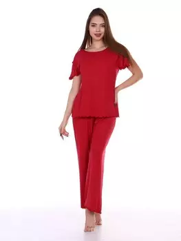 Костюм вискозный Малуша (светло-красный)