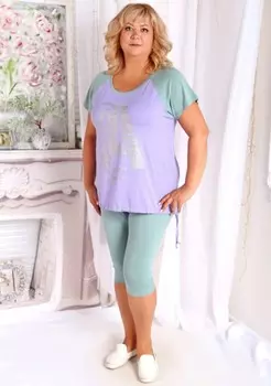 Костюм вискозный Симпл (сиреневый)