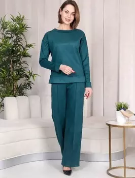 Костюм замшевый Джасинда (изумрудный)