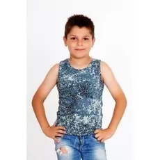 Майка детская Хаки (синяя)