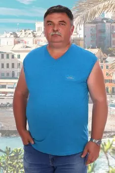 Майка мужская Павел (голубая)