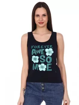 Майка трикотажная Джинни (темно-синяя) рр