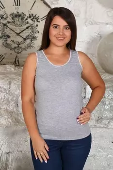 Майка трикотажная Екатерина (серая)