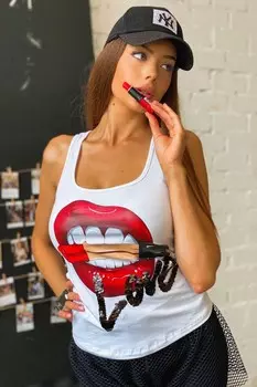 Майка трикотажная Никки (белая)